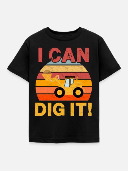Ich kann es graben! - Kinder T-Shirt - Schwarz