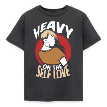 Self Love Selbstliebe Süß Eigenliebe Positiv - Kinder T-Shirt - Dunkelgrau - Vorne - AI Model Kid Female (0cm)