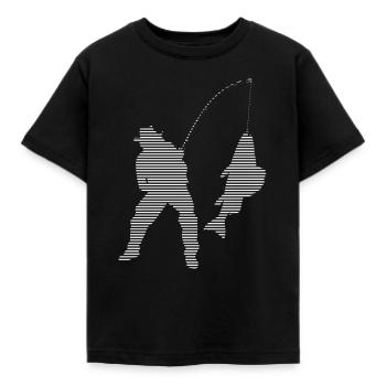 Angeln - Kinder T-Shirt - Schwarz - Vorne - AI Model Kid Female (0cm)