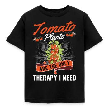 Tomate Thérapie Tomate Cultivateur de tomates - T-shirt Enfant - noir - Devant - AI Model Kid Female (0cm)