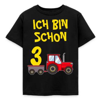3 Jahre 3. Geburtstag Junge 3 Jahre - Kinder T-Shirt - Schwarz - Vorne - AI Model Kid Female (0cm)