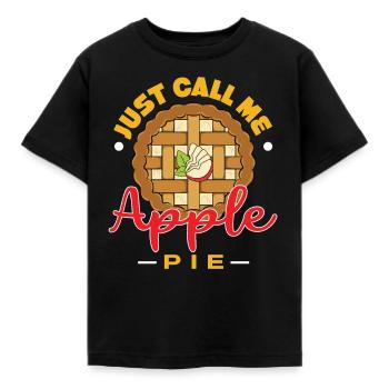 Tarte aux pommes - T-shirt Enfant - noir - Devant - AI Model Kid Female (0cm)