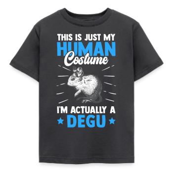 Degu nur ein Kostüm chilenisches Nagetier - Kinder T-Shirt - Dunkelgrau - Vorne - AI Model Kid Female (0cm)