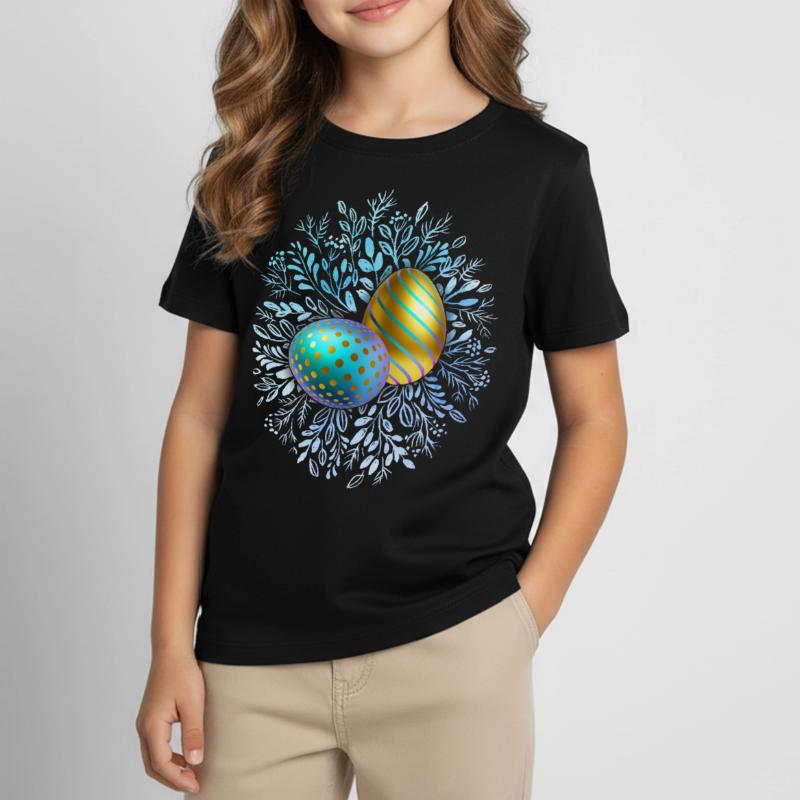 Happy Easter, Easter Eggs, 3D Design Egg Kids' T-Shirt