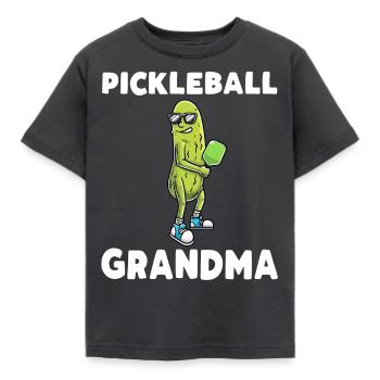Funny Cucumber Lovers Pickleball Players - Kids' T-Shirt - dark grey - Front - AI Model Kid Female (0cm)