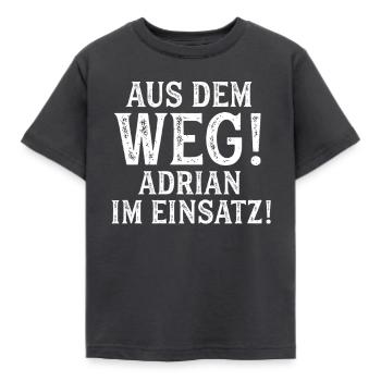 ADRIAN Vorname Name Spruch Geburtstag Geschenk - Kinder T-Shirt - Dunkelgrau - Vorne - AI Model Kid Female (0cm)