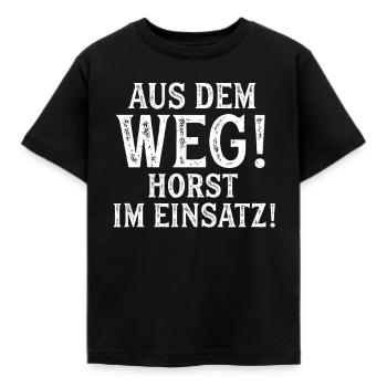 HORST Vorname Name Spruch Geburtstag Geschenk - Kinder T-Shirt - Schwarz - Vorne - AI Model Kid Female (0cm)