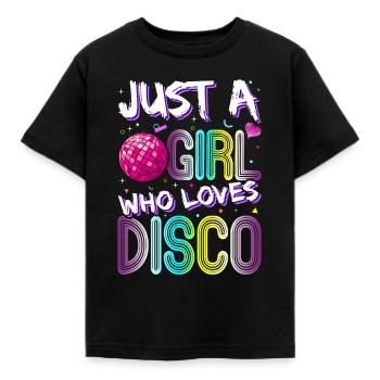 Disco Party Retro Vintage Club Groovy Lifestyles - Kinder T-Shirt - Schwarz - Vorne - AI Model Kid Female (0cm)