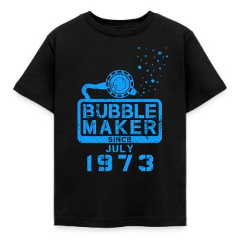 Diver Birthday Bubblemaker since July 1973 - Kids' T-Shirt - black - Front - AI Model Kid Female (0cm)