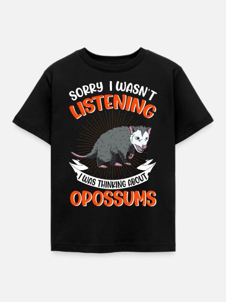 Opossum Geschenk Possum Beutelratte - Kinder T-Shirt - Schwarz