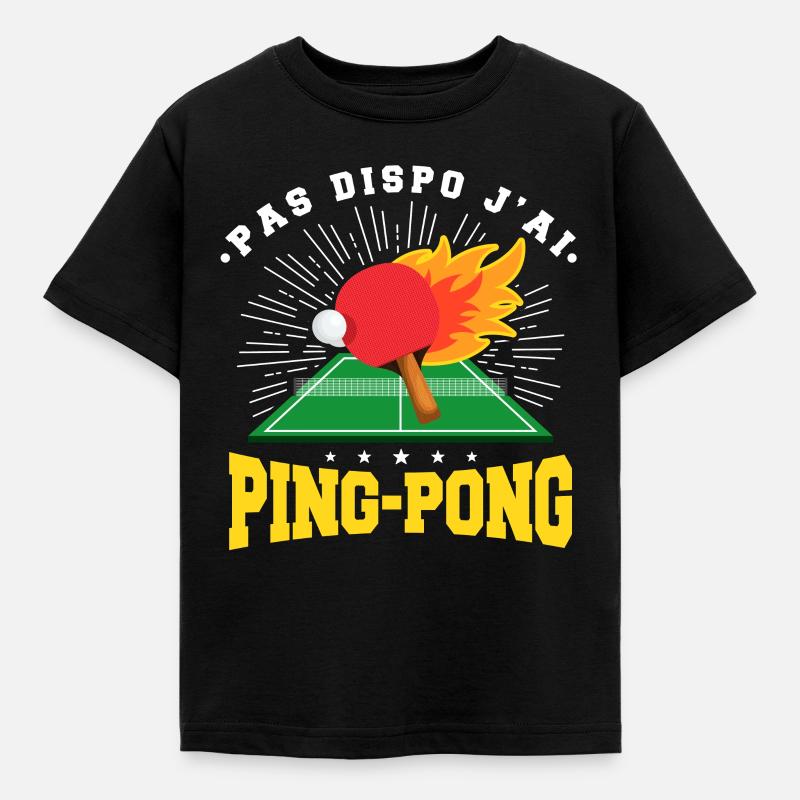Ping Ping Pongiste Retraite - T-shirt Enfant - noir