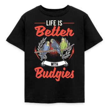 La vie est meilleure avec Buddies - T-shirt Enfant - noir - Devant - AI Model Kid Female (0cm)
