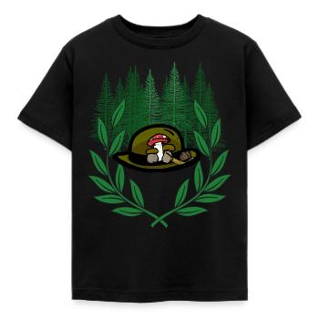 Forest Nature Lovers Hiking Hike Laurel - Kids' T-Shirt - black - Front - AI Model Kid Female (0cm)