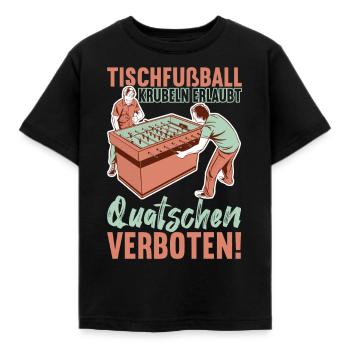 Tischfussball Tischkicker - Kinder T-Shirt - Schwarz - Vorne - AI Model Kid Female (0cm)