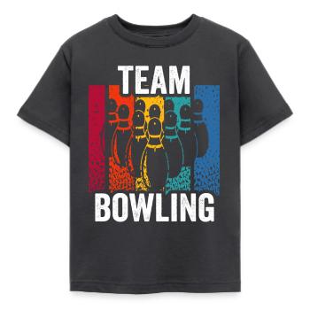 Team Bowling Hobby Mannschaft Bowler - T-shirt Enfant - charbon - Devant - AI Model Kid Female (0cm)