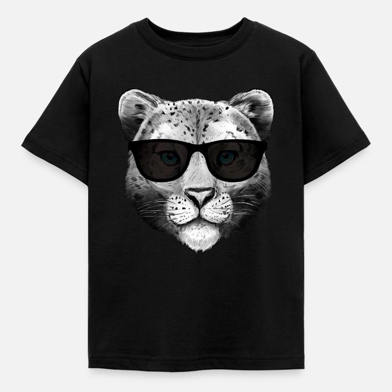 Snow leopard - Kids' T-Shirt - black
