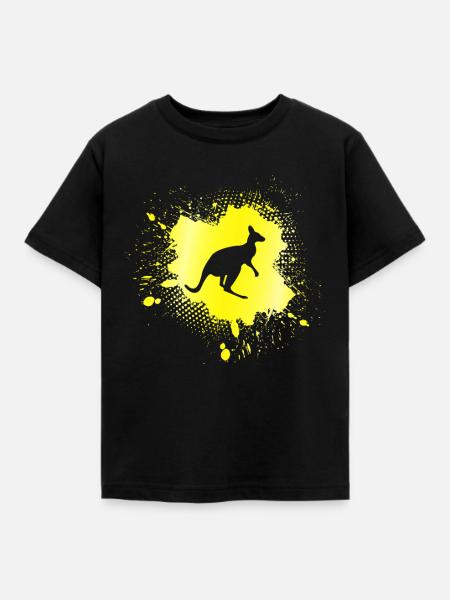 Känguru - Kinder T-Shirt - Schwarz
