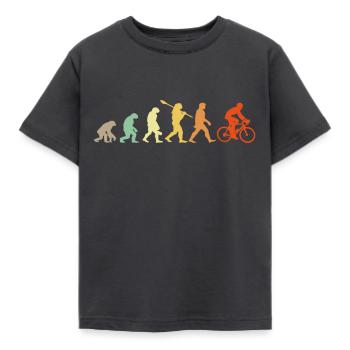 Entwicklung Rennradfahrer - Kinder T-Shirt - Dunkelgrau - Vorne - AI Model Kid Female (0cm)
