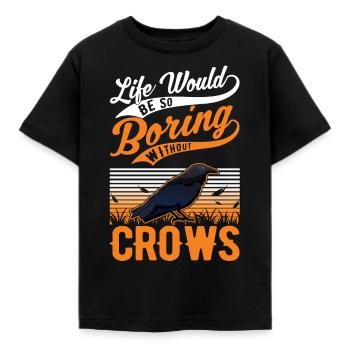Crow Raven Crow Crow Husbandry Crow Breeder - Kids' T-Shirt - black - Front - AI Model Kid Female (0cm)