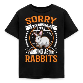 Rabbit Rabbit Rabbit Rabbit - Kids' T-Shirt - black - Front - AI Model Kid Female (0cm)