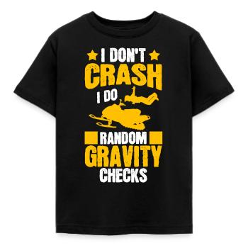 I don't fall - Kids' T-Shirt - black - Front - AI Model Kid Female (0cm)