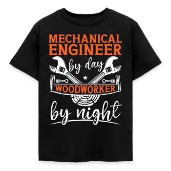 Ingénieur mécanique de jour Mécanicien automobile - T-shirt Enfant - noir - Devant - AI Model Kid Female (0cm)