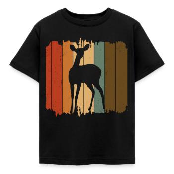 Reh - Kinder T-Shirt - Schwarz - Vorne - AI Model Kid Female (0cm)