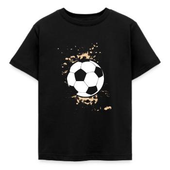 Fußball Tshirt Herren Damen Soccer Football - Kinder T-Shirt - Schwarz - Vorne - AI Model Kid Female (0cm)