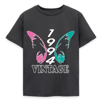 oldschool Geschenkidee geboren Januar 1994 - Kinder T-Shirt - Dunkelgrau - Vorne - AI Model Kid Female (0cm)