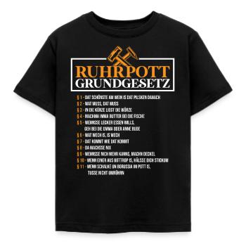 Ruhrgebiet NRW Spruch Ruhrpott - Kinder T-Shirt - Schwarz - Vorne - AI Model Kid Female (0cm)