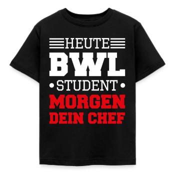 Studium Student Studenten BWL BWL Studium - Kinder T-Shirt - Schwarz - Vorne - AI Model Kid Female (0cm)