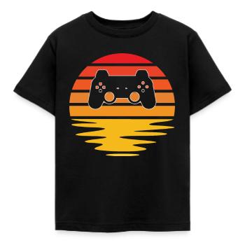 Gaming Retro - Kinder T-Shirt - Schwarz - Vorne - AI Model Kid Female (0cm)