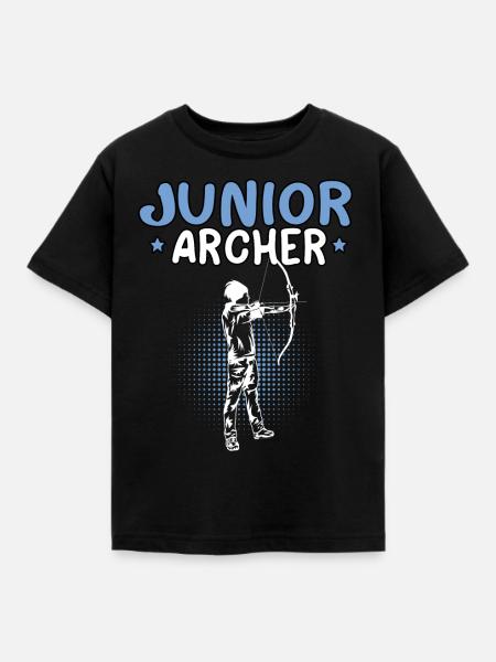Junior Archer Bogenschießen Bogenschütze - Kinder T-Shirt - Schwarz