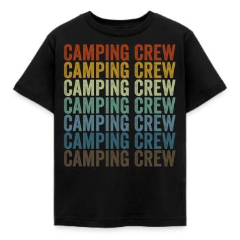 Camping-Crew Camping-Crew Camping-Zusammenstellung - Kinder T-Shirt - Schwarz - Vorne - AI Model Kid Female (0cm)