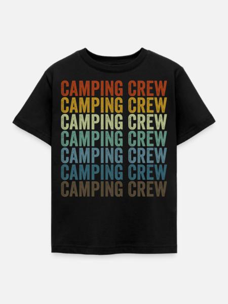 Camping-Crew Camping-Crew Camping-Zusammenstellung - Kinder T-Shirt - Schwarz
