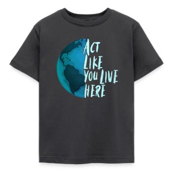 Recyclage pour les enfants Changement climatique et - T-shirt Enfant - charbon - Devant - AI Model Kid Female (0cm)