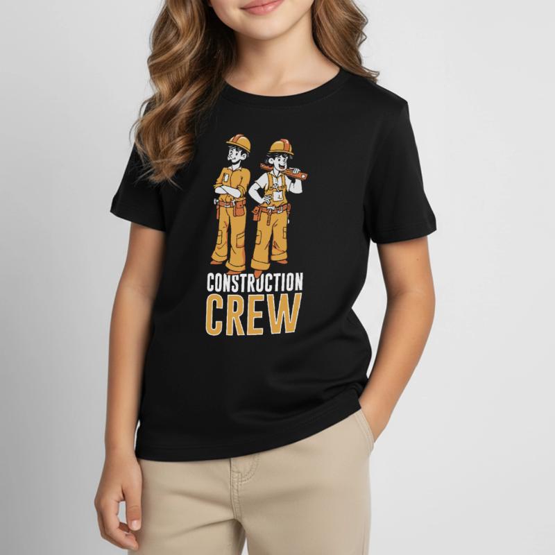 Construction Crew, Teamwork, Construction Site, Construction Construction Worker Kids' T-Shirt