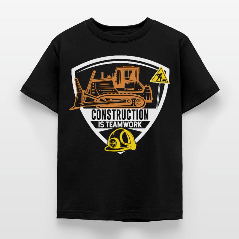 Construction work is teamwork Construction Teamwork Construction site Kids' T-Shirt