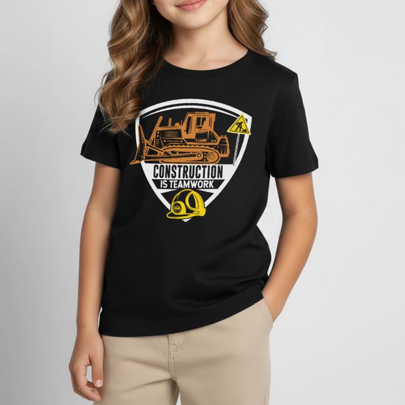 Construction work is teamwork Construction Teamwork Construction site Kids' T-Shirt
