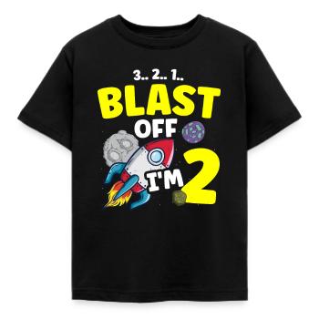 Ich Bin 2 Science Future Scientist Happy Birthday - Kinder T-Shirt - Schwarz - Vorne - AI Model Kid Female (0cm)