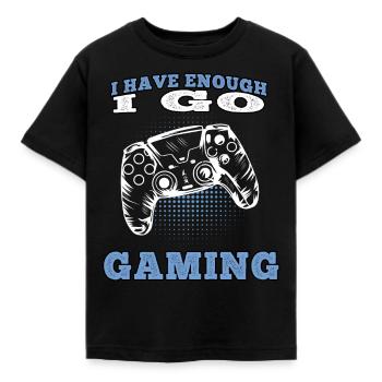 Je vais jouer aux jeux vidéo aux joueurs - T-shirt Enfant - noir - Devant - AI Model Kid Female (0cm)