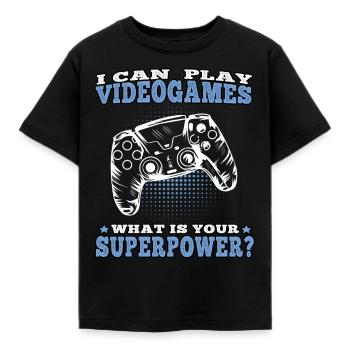 Je peux jouer jeux vidéo joueurs joueurs - T-shirt Enfant - noir - Devant - AI Model Kid Female (0cm)