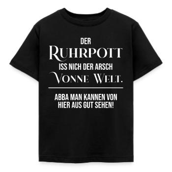 RUHRPOTT Lustiger Spruch Ruhrgebiet - Kinder T-Shirt - Schwarz - Vorne - AI Model Kid Female (0cm)