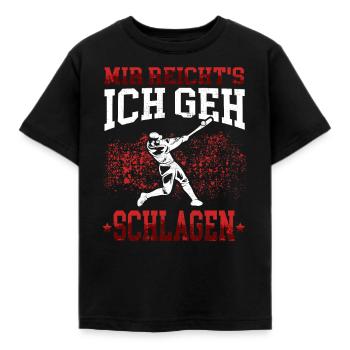 Ich ge Baseball spielen Baseballer Baseballspieler - Kinder T-Shirt - Schwarz - Vorne - AI Model Kid Female (0cm)