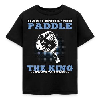 Pimple ball king smash pickleball - Kids' T-Shirt - black - Front - AI Model Kid Female (0cm)