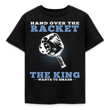 Pimple ball king smash pickleball - Kids' T-Shirt - black - Front - AI Model Kid Female (0cm)