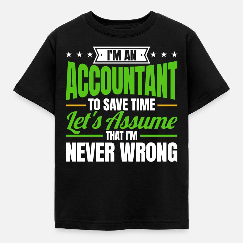 Comptable Donation Comptabilité Impôt CPA - T-shirt Enfant - noir