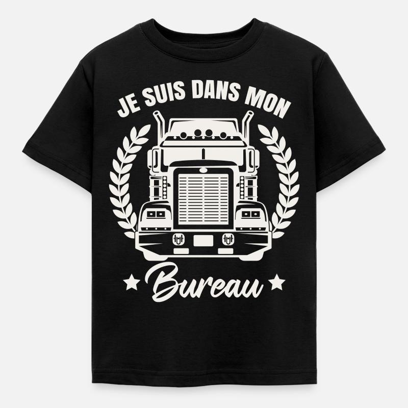 Je Suis Dans Mon Bureau - T-shirt Enfant - noir