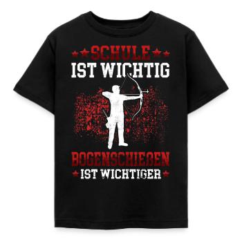 Bogenschießen wichtiger Bogenschütze Bogenschützen - Kinder T-Shirt - Schwarz - Vorne - AI Model Kid Female (0cm)