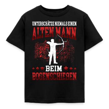 Junior Archer Bogenschießen Bogenschütze - Kinder T-Shirt - Schwarz - Vorne - AI Model Kid Female (0cm)